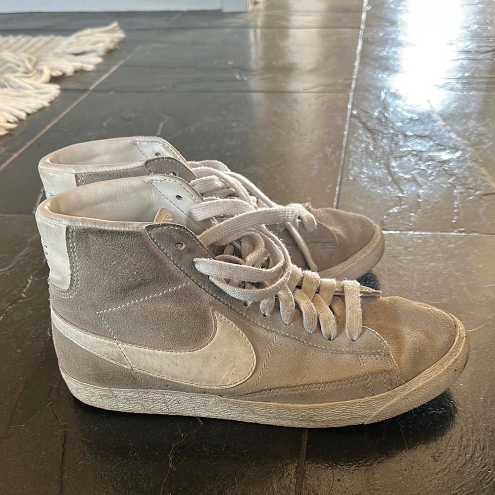 Custom Nike Blazers - Gray High-Top Sneakers